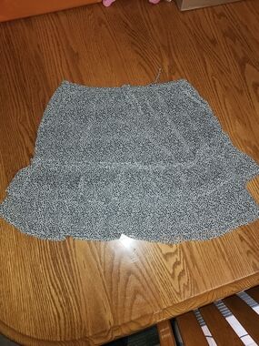 Sienna Sky Black & White Mini Skirt with Ruffle Hem